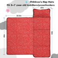 thumbnail image 5 of Football and Basketball Red Pattern Teens Toddler Nap Mat with Pillow, Sleeping Mat Bag for Preschool Daycare 59"x22", 5 of 6