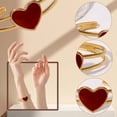 thumbnail image 7 of DESIGNICE Gold Bangles for Women Red Heart Decoration Bangle Bracelets Adjustable Opening Cuff Bracelets for Women Red, 7 of 7