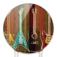 thumbnail image 3 of Acrylic Guitars Electric Acoustic Rock and Roll Wood Paneling Cake Topper Party Decoration for Wedding Anniversary Birthday Graduation, 3 of 7