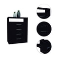 thumbnail image 5 of FM FURNITURE Athens 4-Drawer Modern Engineered Wood Dresser in Black, 5 of 6