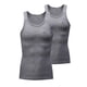 thumbnail image 2 of Penkiiy Camisas sin mangas de compresión de 2 paquetes para hombres, camiseta de entrenamiento de gimnasio deportiva, 2 of 5