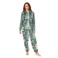 thumbnail image 2 of FORMRS Onesies Pajama for Adults Unisex Hoodie Winter Jumpsuit One Piece Sleepwear, Sizes S-2XL, Red Christmas Gingerbread, 2 of 7