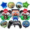 20 Pcs Minecraft Party Supplies Balloons, Pixel Birthday Decorations Include Foil Balloons, Latex Balloons, Game Foil Balloons Theme Party Supplies Birthday Decorations for Kids