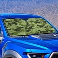 thumbnail image 2 of Yuyamidu Green Camo Car Windshield Sun Shade for SUV Big Sedan Van Fashion Auto Front Windshield Visor Easy to Install Car Sun Protection Windshield, 2 of 7