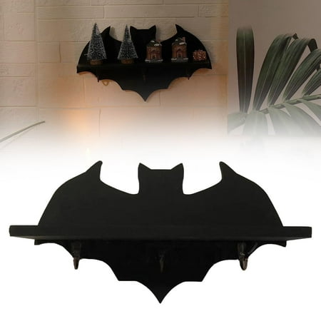 

Clearance！ Souwang Desk Ornament Desktop Decor Gothic Bat Stand Stand Coffin Stand Floating Stand Gothic Decorative Stand Wooden Gothic Decor Black Hanging Wooden Stand For Wall Witch Room Decor