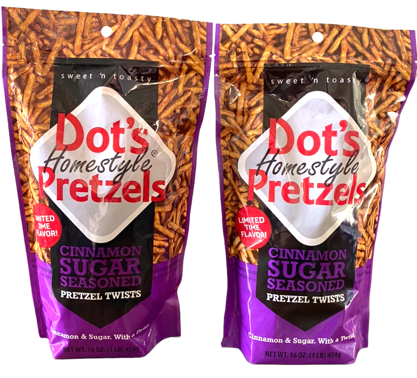 Dot's Pretzels Limited Edition Cinnamon Sugar 16oz 2 Pack