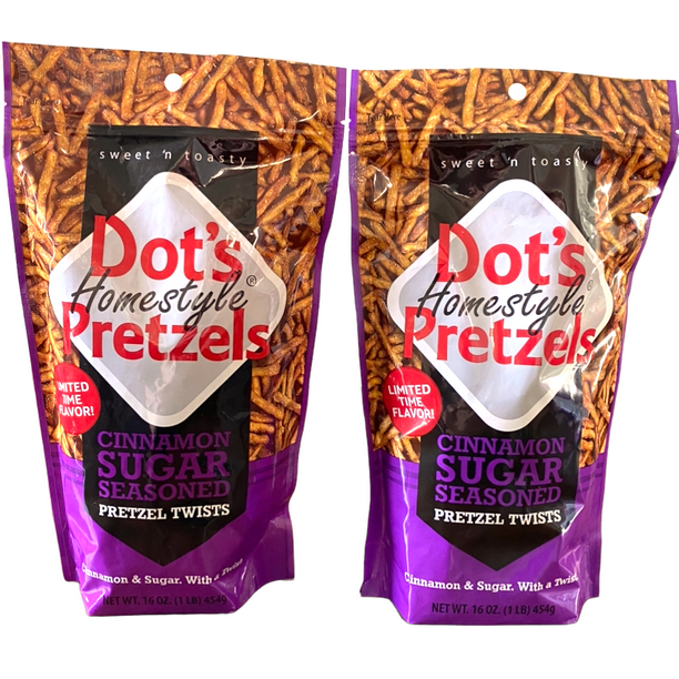 Dot's Pretzels Limited Edition Cinnamon Sugar 16oz 2 Pack