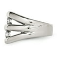 thumbnail image 3 of Chisel Stainless Steel Polished CZ Ring, 3 of 8