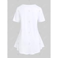 thumbnail image 2 of Camiseta de Talla Extra con Estampado de Salpicadura de Pintura Rosegal  Camisetas tallas grandes, 2 of 5
