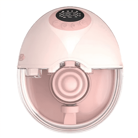 Wearable Wireless Bra Breast Pump with Cordless Bottle Design Wearable Silicone Flange Milk Manual Breast Pump,1 * Breast Pump,Pink