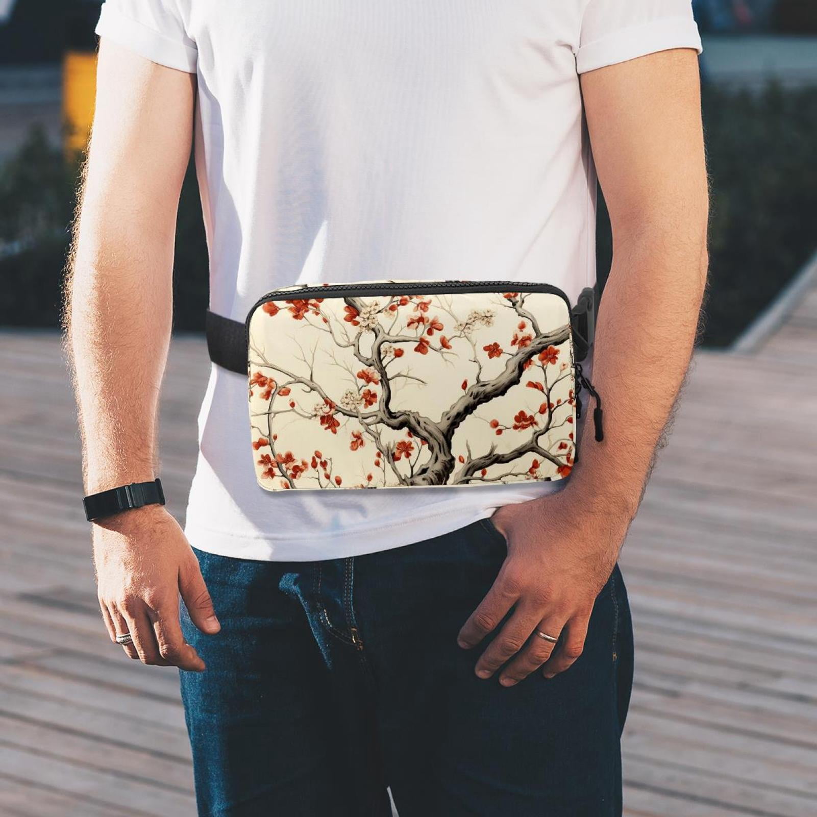Tree Adjustable Lightweight Unisex Waist Bag Running Belt with Extension Strap Money Belt Holder