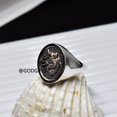 thumbnail image 6 of Sterling Silver Wolf Ring: Gothic Viking Animal Jewelry, 6 of 10