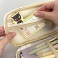 thumbnail image 3 of Wrapables Large Capacity Pencil Case, Expandable Pencil Pouch for Stationery Tools, Lavender, 3 of 6