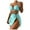 Sky Blue, variant on WREESH Womens Bikini Set with Sarong Bathing Suit Beach Cover Up Wrap Skirt Solid Bikini Strap Bikini Deep V Split Swimsuit Set Three-Piece Swimming Suit Yellow