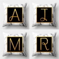 thumbnail image 2 of Mistaha Marbled Golden Letters Pillowcase Sofa Pillow Cushion Cover 45 * 45cm, 2 of 6