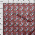 thumbnail image 3 of oneOone Velvet Red Fabric Asian Japanese Floral Craft Projects Decor Fabric Printed By The Yard 58 Inch Wide, 3 of 4