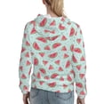 thumbnail image 7 of Fotbe Watermelon Pattern Womens Long Sleeve Hoodie, Pullover Hooded Sweatshirt, Kangaroo Pocket Hoodie with Eye-catching Drawstrings-Medium, 7 of 7