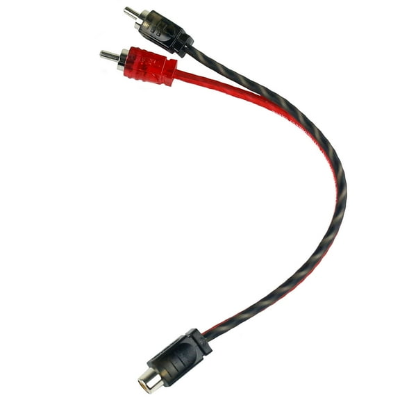 DS18 RCA Splitter 1 Female to 2 Male Y Connector Car Home Audio Video Cable RCA1F2M