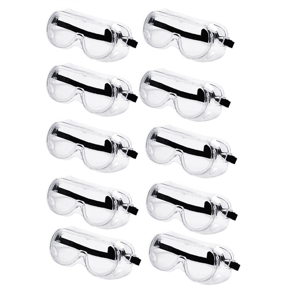 10PCS Outdoors Safety Goggle Anti Splash Dust Proof Work Lab Eyewear Eye Protection Industrial Safety Glasses Clear Lens