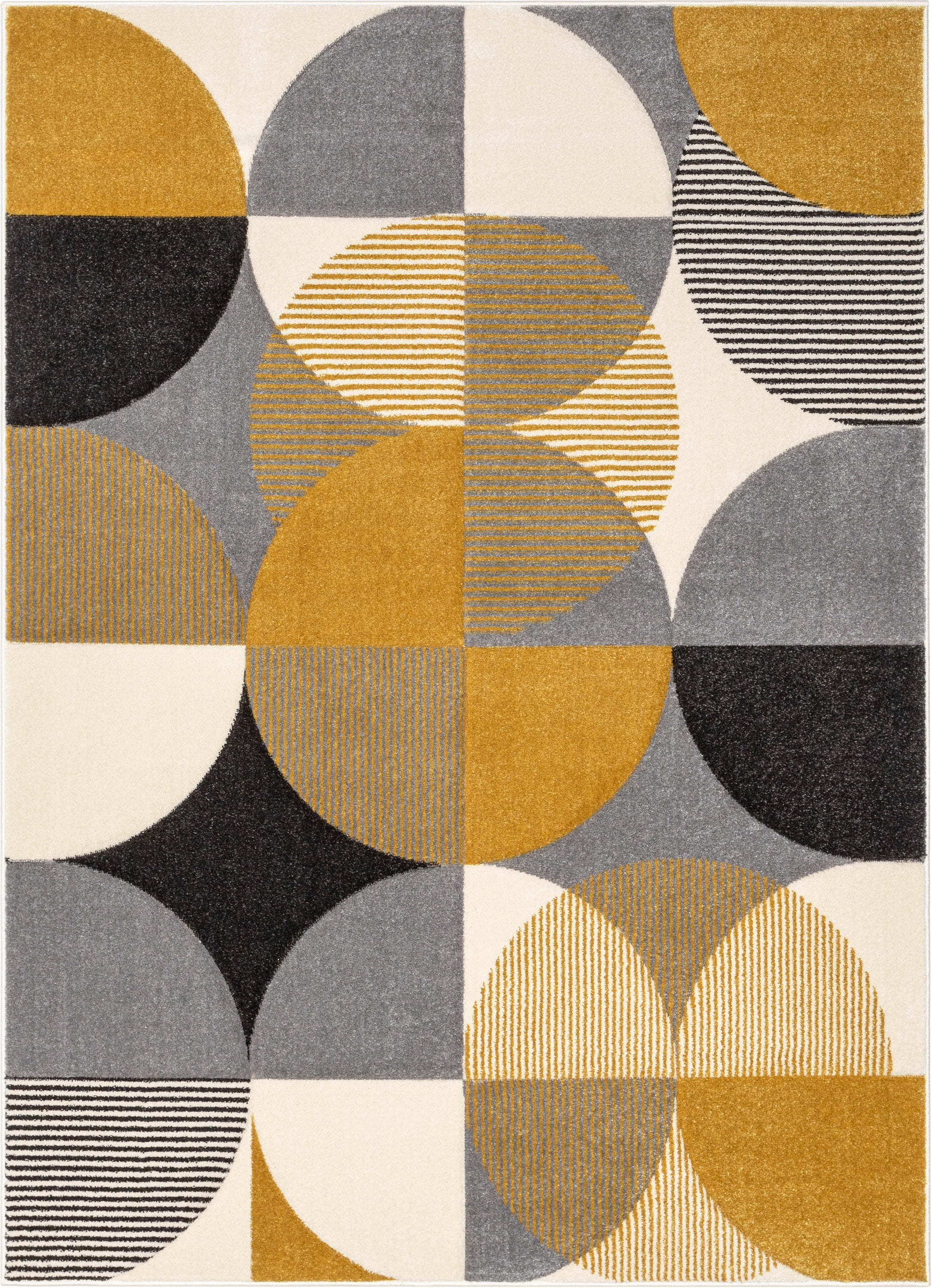 Well Woven Astrid Geometric Area Rug, 7.83' x 9.83', Dramatic High-Low Pattern, Easily Matchable Color Palette, Wood Floor Safe Backing