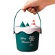 thumbnail image 1 of FLhrweasw Cubo Navideños Con Asa Cubos Regalos Navideña (muñeco Nieve Verde Redondo), 1 of 9