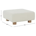 thumbnail image 3 of SAFAVIEH Couture Bradfield Modern Boucle Cocktail Ottoman, Ivory/Natural, 3 of 7
