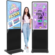 MWE 43Indoor Floor Standing Digital Signage Advertising Display Kiosk Free Customized LOGO LCD Screen Commercial Totem Android 9.0 System Vertical Monitor with Auto Media Player