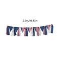 thumbnail image 2 of Lypsnake 4th of July Patriotic Fabric Ribbon Banner, Red White Blue Star Stripe Printed Cloth Triangle Tassel Strung Garland,Decor for 250th Anniversary Memorial Day Fireplace Porch Wall Party Layout, 2 of 7