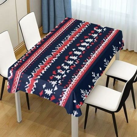 

ALAZA Snowflake Christmas Style Rectangle Tablecloth Tablecover Dinning Table Cloth 60 x60