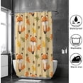 thumbnail image 3 of Coolnut Bath Shower Curtain Liners Cute Fox and Autumn Leaves 66x72in Polyester Waterproof with 12 Curtain Hooks, 3 of 5