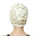 thumbnail image 3 of Beemo Floral Petal Swim Cap for Women – Retro Style Vintage Bathing Cap Swimming Hat for Long and Short Hair, 3 of 4