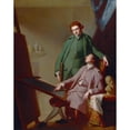 thumbnail image 3 of George Romney 15x18 Black Modern Framed Museum Art Print Titled - A Conversation (The Artist's Brothers Peter and James Romney) (1766), 3 of 5