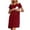 Red, variant on Maternity Dress for Women Maternity Nursing Dress With Hidden Openings Comfortable Short Sleeve Breastfeeding Gown for Pregnant Women Maternity Clothes