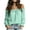 Mint Green, variant on Women's Top Long Sleeve Women Off Shoulder Ruffle Blouse Long Sleeve Flounce Cuff Casual Chiffon Top Black XXL
