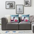 thumbnail image 3 of QZHH  Pink Black White Throw Pillow Covers African American Square Pillow Cases Cover Black Girl on The Beach Pink Flowers, Perfume Handbags High Heels &nbsp;2pc, 3 of 6