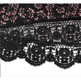 thumbnail image 6 of JWD Women's Tops Short Sleeve Lace Trim O-Neck A Line Tunic Blouse FP Gypsophila Black-S, 6 of 6