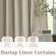 thumbnail image 3 of Cortinas Jinchan con aspecto de arpillera, 244 cm de largo, texturizadas, 2 paneles, color canela, 3 of 9