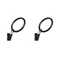 thumbnail image 3 of jesticaly 10 Pcs Rustproof Curtain Rings Home Decoration Shower Curtain Rings Clamps Drapery Clips Bath Curtain Rod Clips Window Accessoy Black 3.5mm*25mm 2Set, 3 of 6