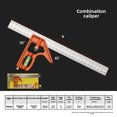 thumbnail image 1 of Règle d'Angle Réglable Compacte en Acier Inoxydable 30cm - Précision 90°/45° Carré de Charpentier avec Haute Résolution 1mm pour Travail du Bois, Mesure Mécanique - Outil de Qualité à l'Exportation, 1 of 6
