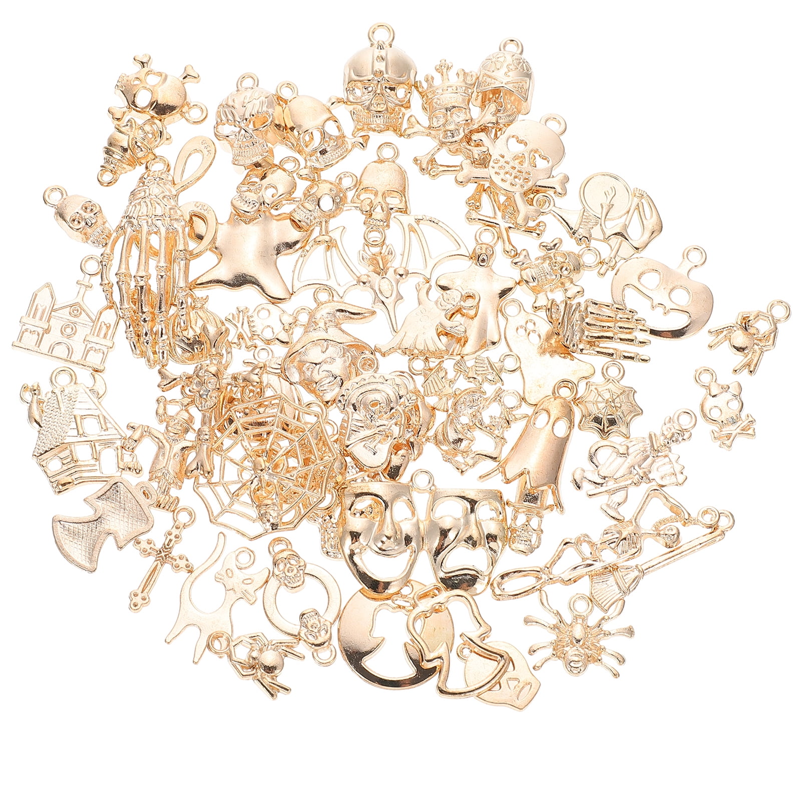 60Pcs Decorative Necklace Charms Multi-function Bracelet Charms Halloween Charms (Mixed Style)