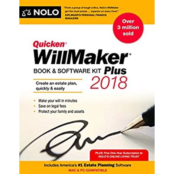 Pre-Owned Quicken Willmaker Plus 2018 Edition: Book & Software Kit (Paperback) 1413324258 9781413324259