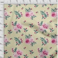 thumbnail image 3 of oneOone Viscose Jersey Fabric Stripe|Watercolor Leaves & Peony Floral Print Fabric BTY 60 Inch Wide, 3 of 5