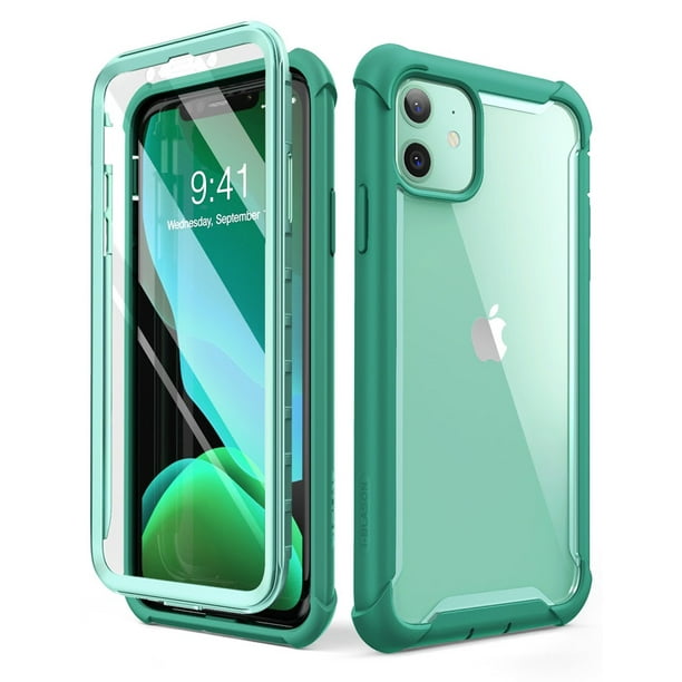I Blason Ares Iphone 11 Case 6 1 Inch 19 Release Dual Layer Rugged Clear Bumper Case With Built In Screen Protector Mint Green Walmart Com Walmart Com