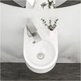 thumbnail image 2 of JERFIT 13x10.44 Inch Wall Mount Ceramic Bathroom Sink, White Rectangular Vessel Vanity Basin with Single Faucet Hole, Floating Design for Modern Space Saving, 2 of 8
