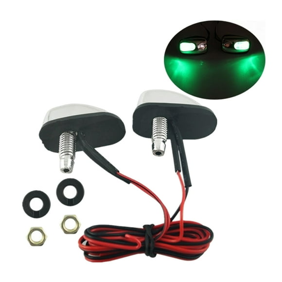 Speravity 2 uds., luz LED para coche, parabrisas, Jet, luz LED, accesorios decorativos, boquilla de pulverización para parabrisas, limpiaparabrisas Bombillas para automóviles verde Speravity CZ8715-01B