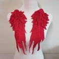 thumbnail image 1 of 1Pair Embroidered Angel Wings 15.8X 6.2 inch (Red-L), 1 of 8