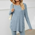 thumbnail image 5 of Usmixi Winter Sweater for Women Knitted Pullover Tops for Women Loose Casual Round Neck Thin Lightweight Sweater Tunic Casual Solid Sweater Fall Long Sleeve Tops 2023, 5 of 7