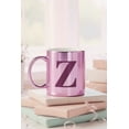 thumbnail image 5 of Personalization Mall Metallic Initial 11 Oz. Mug, Purple, F, 5 of 6