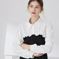 thumbnail image 2 of CAILDANL Fake Collar Long Sleeves Detachable Half Shirt Victorian Blouse Top for Women, 2 of 5