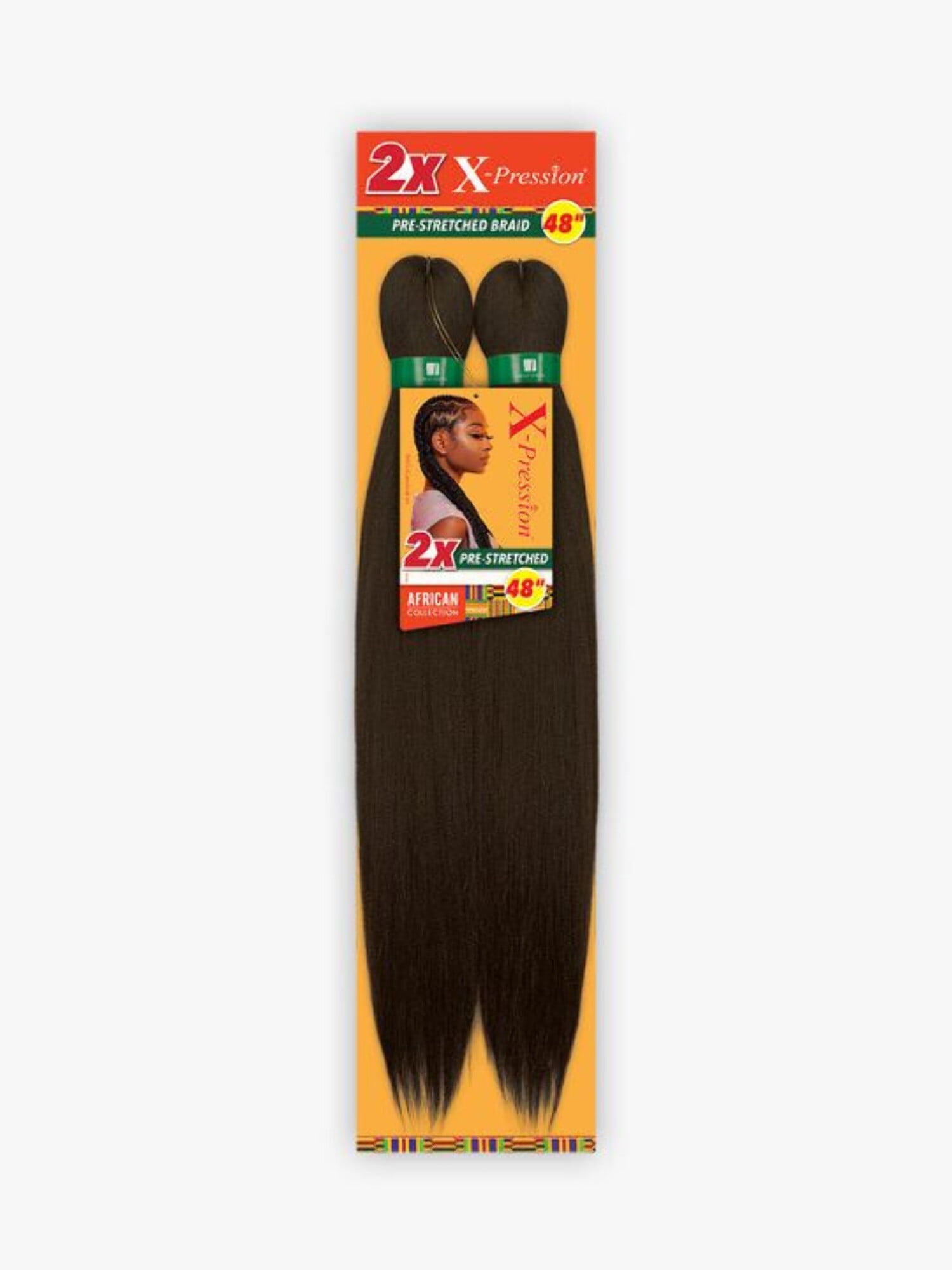 SENSATIONNEL X-PRESSION 2X PRE STRETCHED 48 BRAID CROCHET AFRICAN